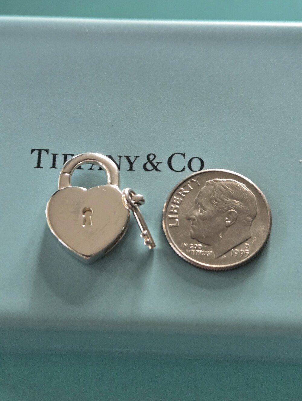 Tiffany & Co. Heart Padlock and Key Charm -